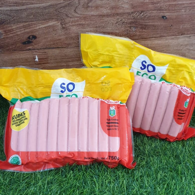 SOSIS AYAM KOMBINASI SO ECO 750GR ISI 30 HALAL MUI