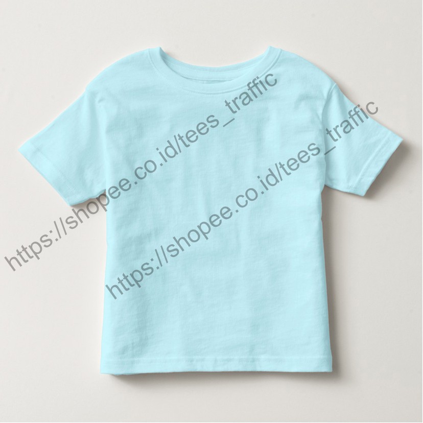 Kaos Polos Anak Warna Light Blue Kaos Polos Biru Muda Premium Cotton