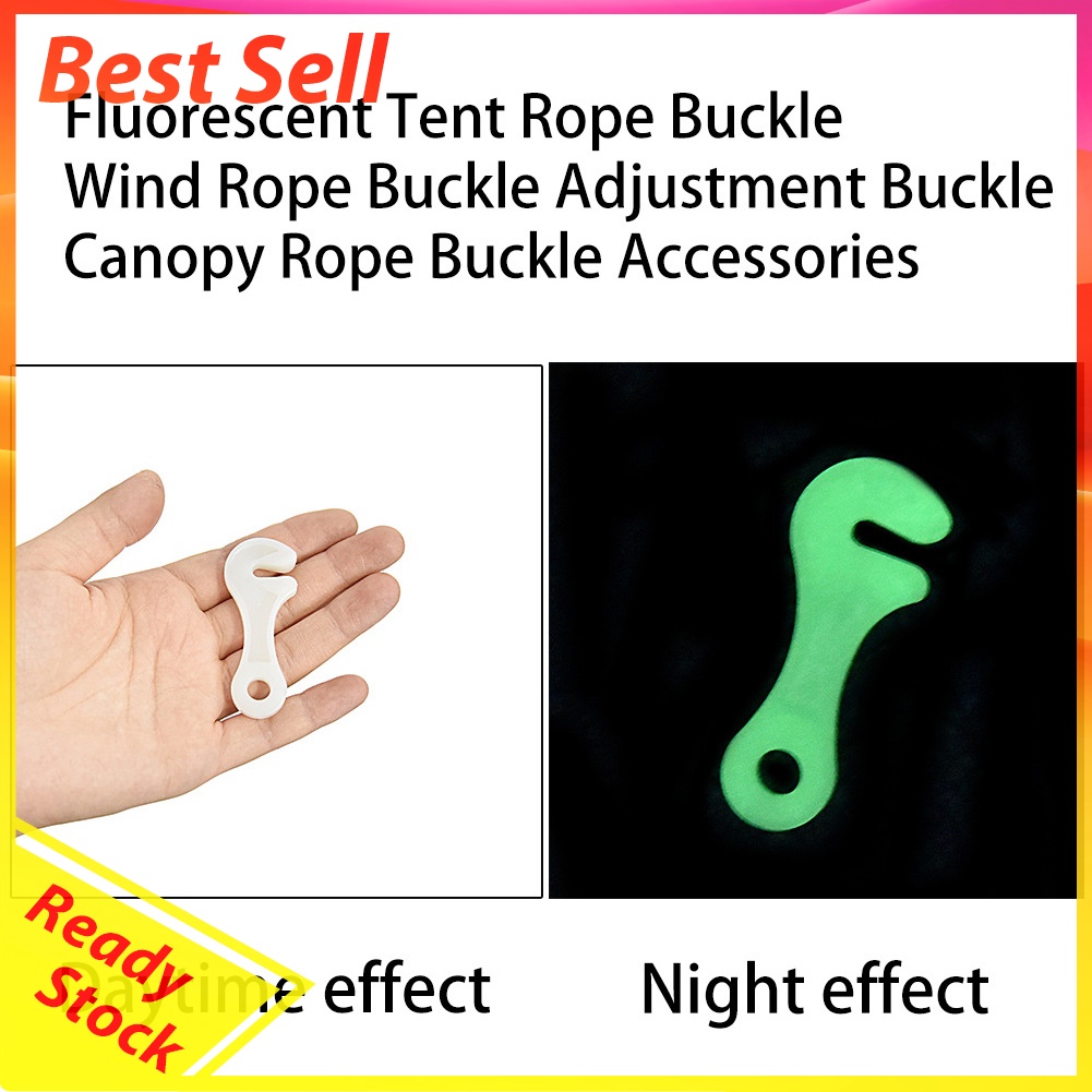 10pcs Luminous Tent Windproof Cord Rope Fixing Buckles Canopy Cord Buckle