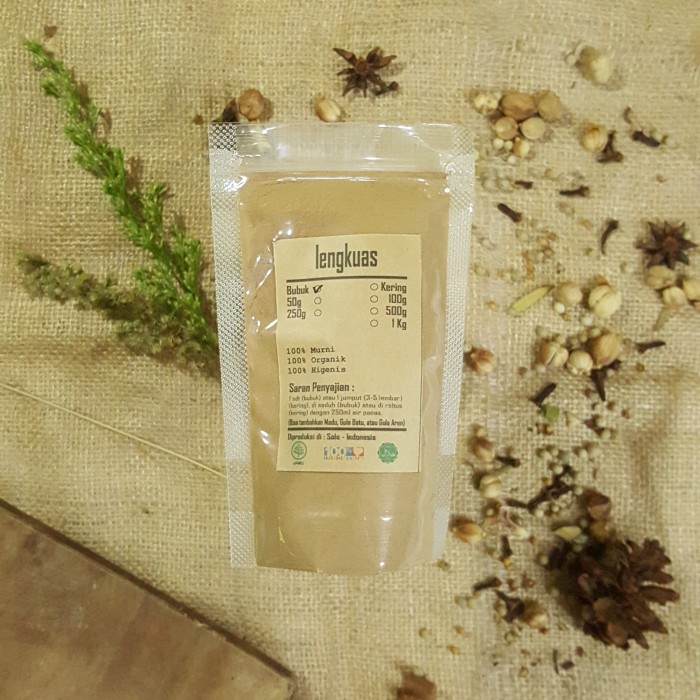 

LENGKUAS / LAOS BUBUK 100 GR / Alpinia Galanga / MURNI / JSR