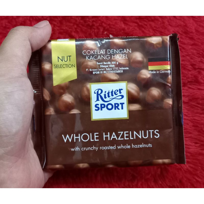 Coklat Ritter Sport 100gr Whole Hazelnut Cornflakes Almond Milk Raisin
