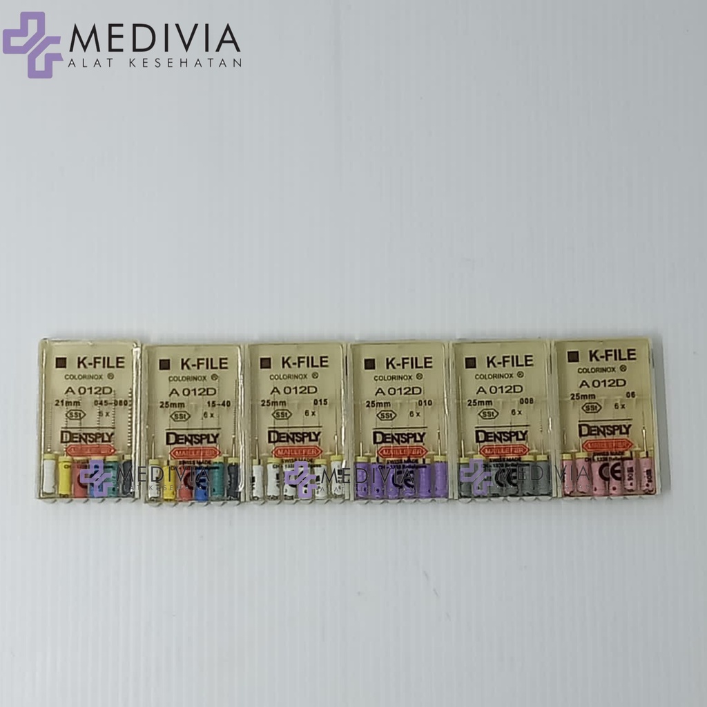 k file dentsply 06, 08, 10, 15-40, 45-80 21mm dan 25mm