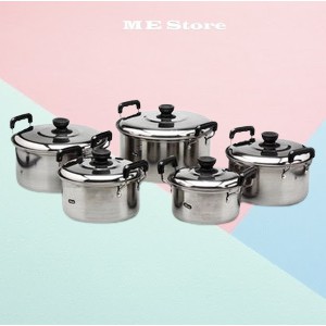 Panci set stainless isi  5 set