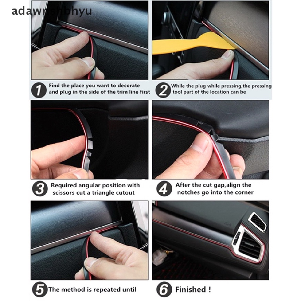 Strip Perekat adawnshbhyu 5M Untuk Dekorasi Interior Mobil Molding Styling Aksesoris Otomatis