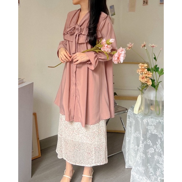 KANON - Azusa Dress - Dress atau tunik mini vintage korean look