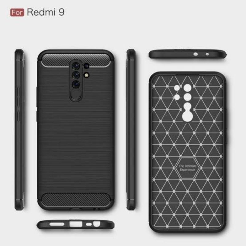 Softcase Xiaomi Ipaky Fiber Carbon Redmi 9/9C/9T/Note 9Pro/Note 10/Note 10Pro Black Cover