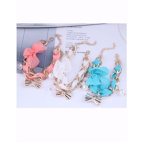 LRC Gelang Tangan Fashion Lace Bow Bracelet A63210