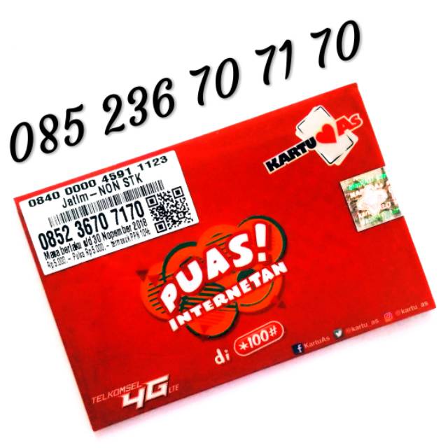 Nomor Cantik Kartu As Telkomsel Murah