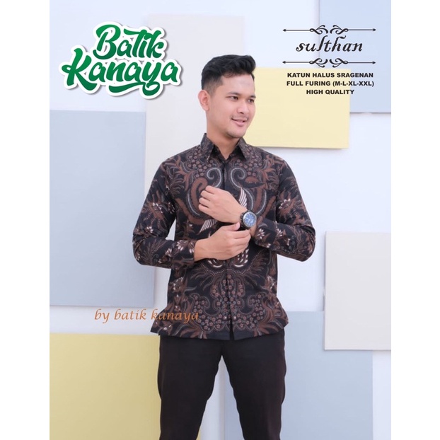 SULTHAN Baju Batik full furing bahan katun PREMIUM