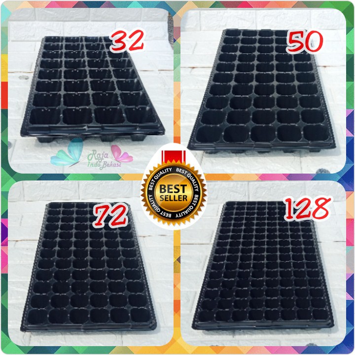 KUALITAS TEBAL TRAY POT SEMAI BIBIT SEMAY 32 50 72 128 LUBANG | POT BENIH HIDROPONIK MURAH