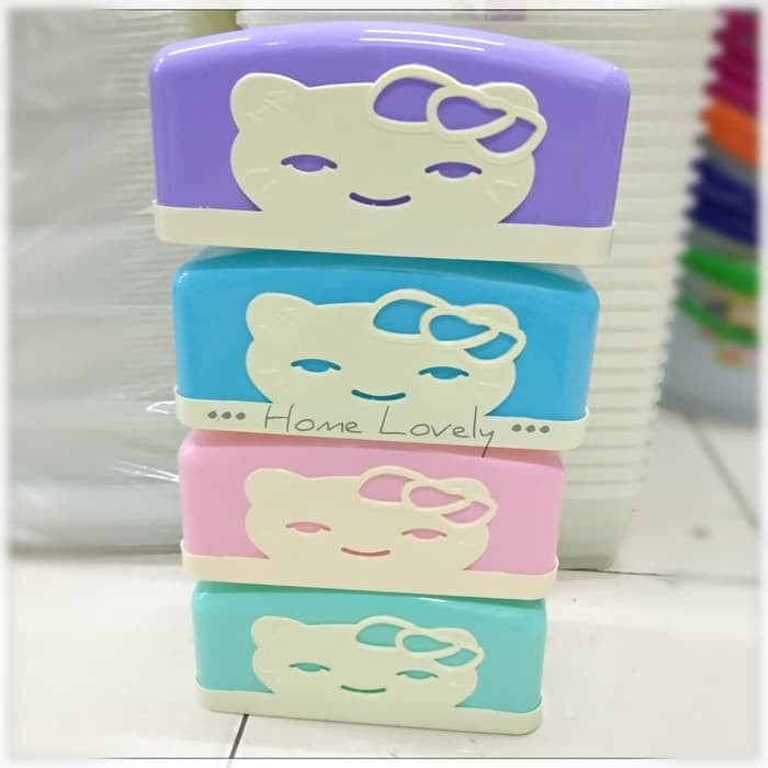 Tempat Tisu Segi Viola Cindy / Kotak Tissue Box Hello Kitty Plastik