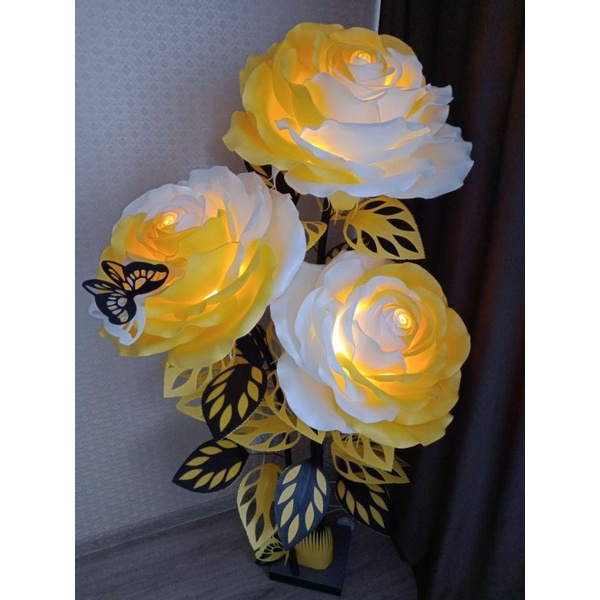 Lampu Bunga Mawar Dekorasi Rumah / Lampu Hias Wedding / Bunga Lampu Standing