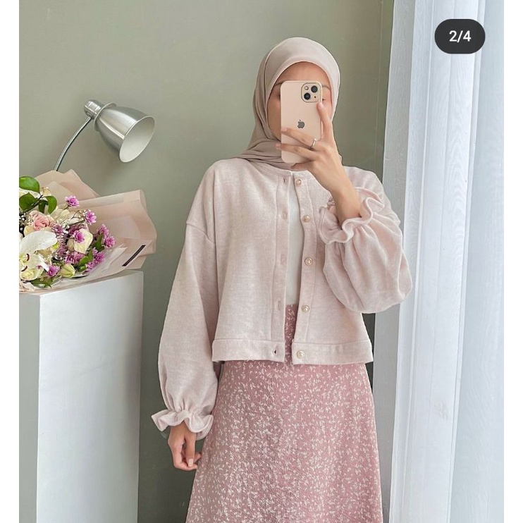 Aliya Cardigan Soft Pink by Edmee.outfit Edmee Outfit