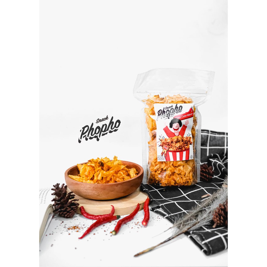 

kripik kriwil snackphopho kemasan standing pouuch 165gr