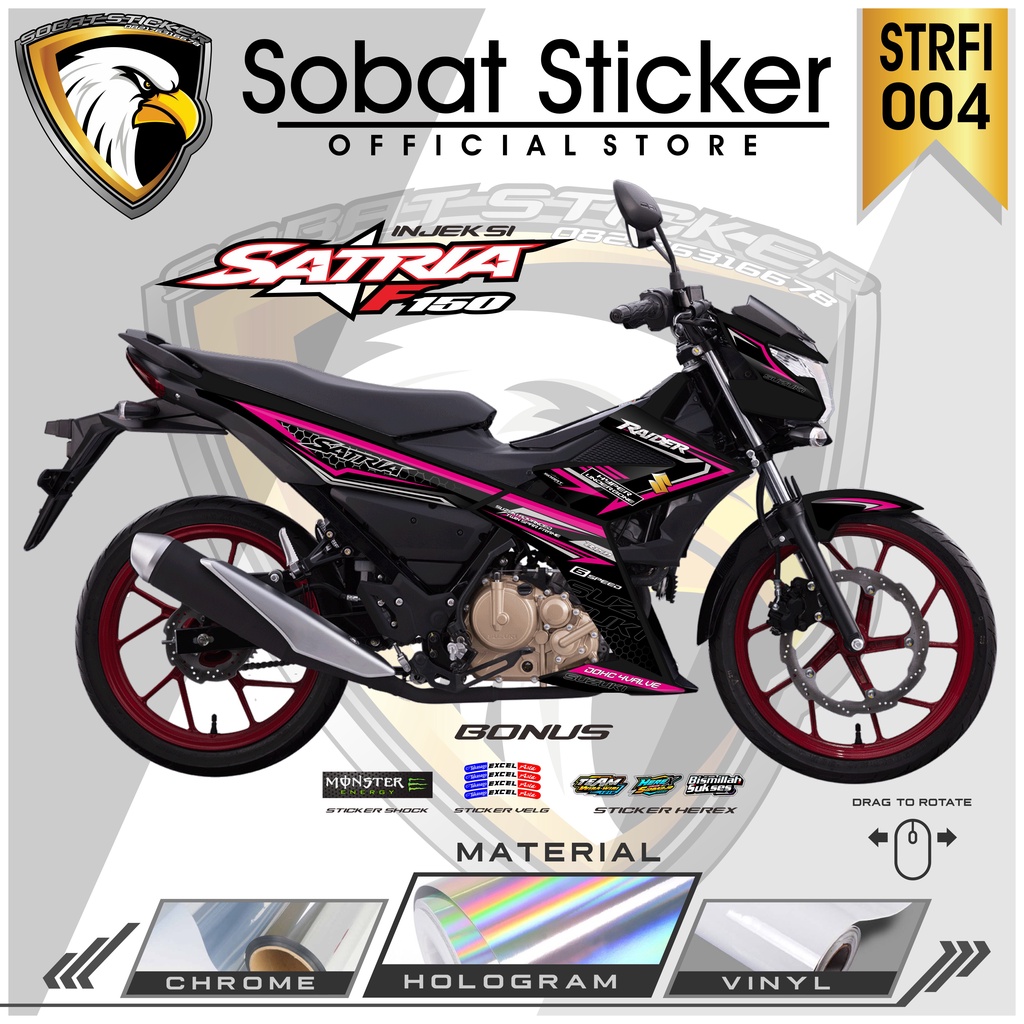 STRIPING SATRIA FU INJEKSI - STRIPING HOLOGRAM SATRIA CRHOME VINYL SUZUKI SATRIA FU FI INJEKSI 004