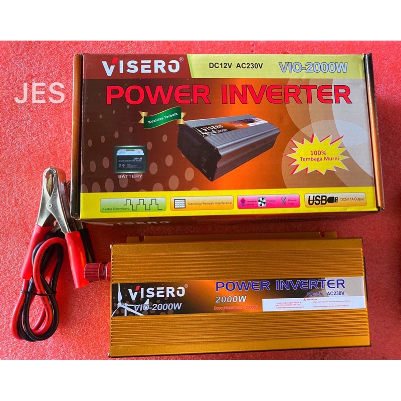 Power Inverter Visero DC 12V To AC 230V 2000W