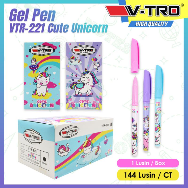 

Youmei Pulpen Bolpoin Bollpoin Gel Pen Fancy Karakter V-tro (1lusin)