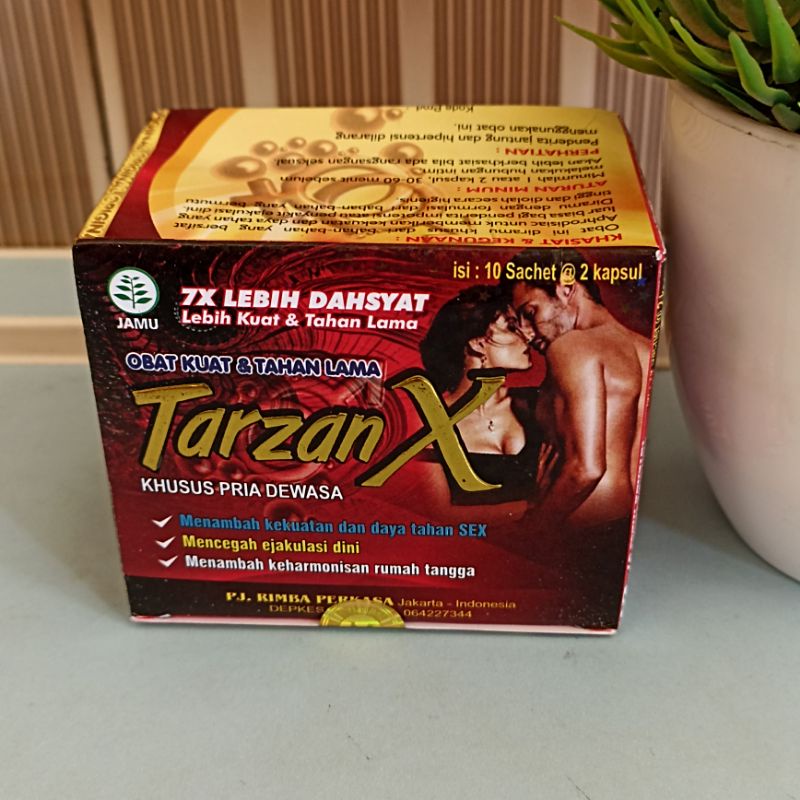 KAPSUL TARZAN X OBAT KEPERKASAAN LELAkI DEWASA OBAT KUAT OBAT TAHAN LAMA (1 Box isi 10 Sachet)