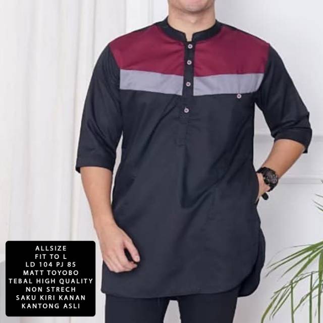 TOTOTAshop.Baju koko NDREX FC pria,M-L-XL-XXL Bahan TOYOBO Tebal premium.ada kantong aktif.