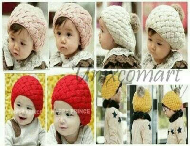 TOPI ANAK BAYI NANAS RAJUT PINEAPPLE HAT