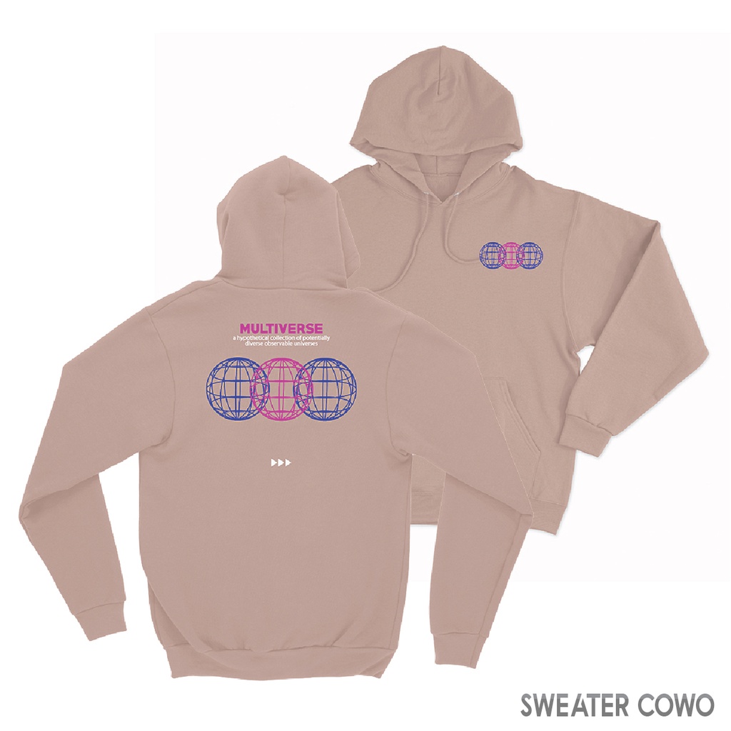 Sweaterpolos Hoodie Jumper MULTIVERSE ( Sablon ) Unisex Pria &amp; Wanita