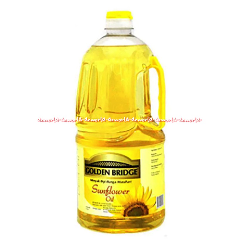 Golden Bridge Sun Flower Oil 2L Minyak Goreng Rendah Lemak Minyak Salad Minyak Biji Bunga Matahari Goldenbridge Suns Flowers Sunflower 2 Litter
