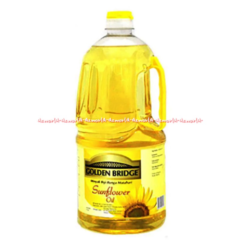 Golden Bridge Sun Flower Oil 2L Minyak Goreng Rendah Lemak Minyak Salad Minyak Biji Bunga Matahari Goldenbridge Suns Flowers Sunflower 2 Litter