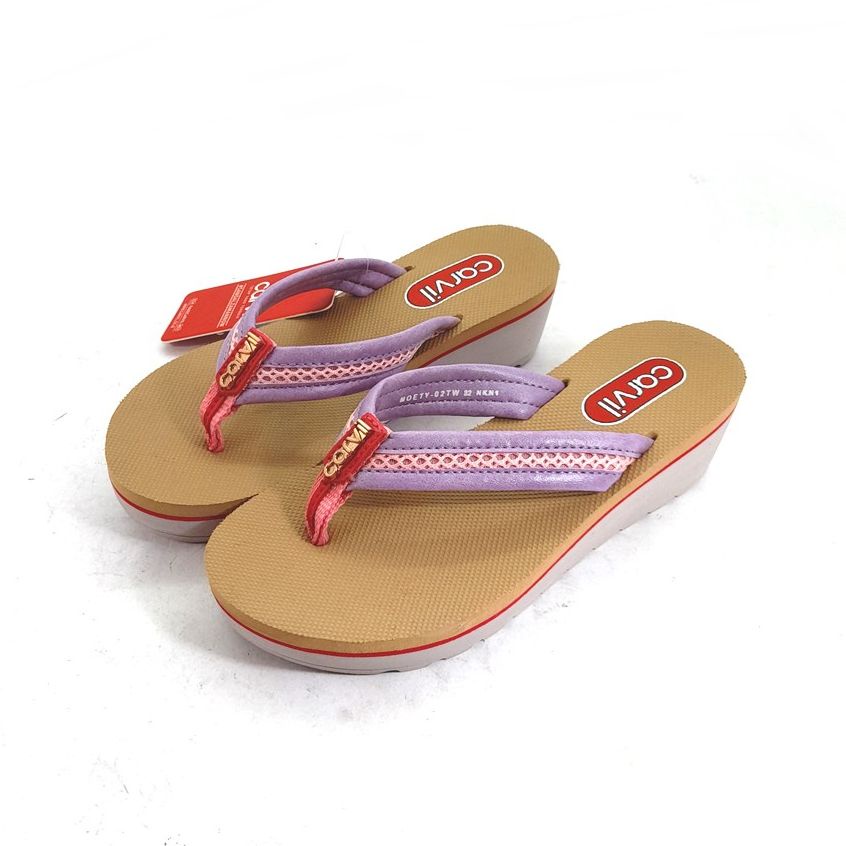 Carvil Moety-TW | Sandal Wedges Anak Perempuan Model Jepit tinggi hak 5cm Original 100%