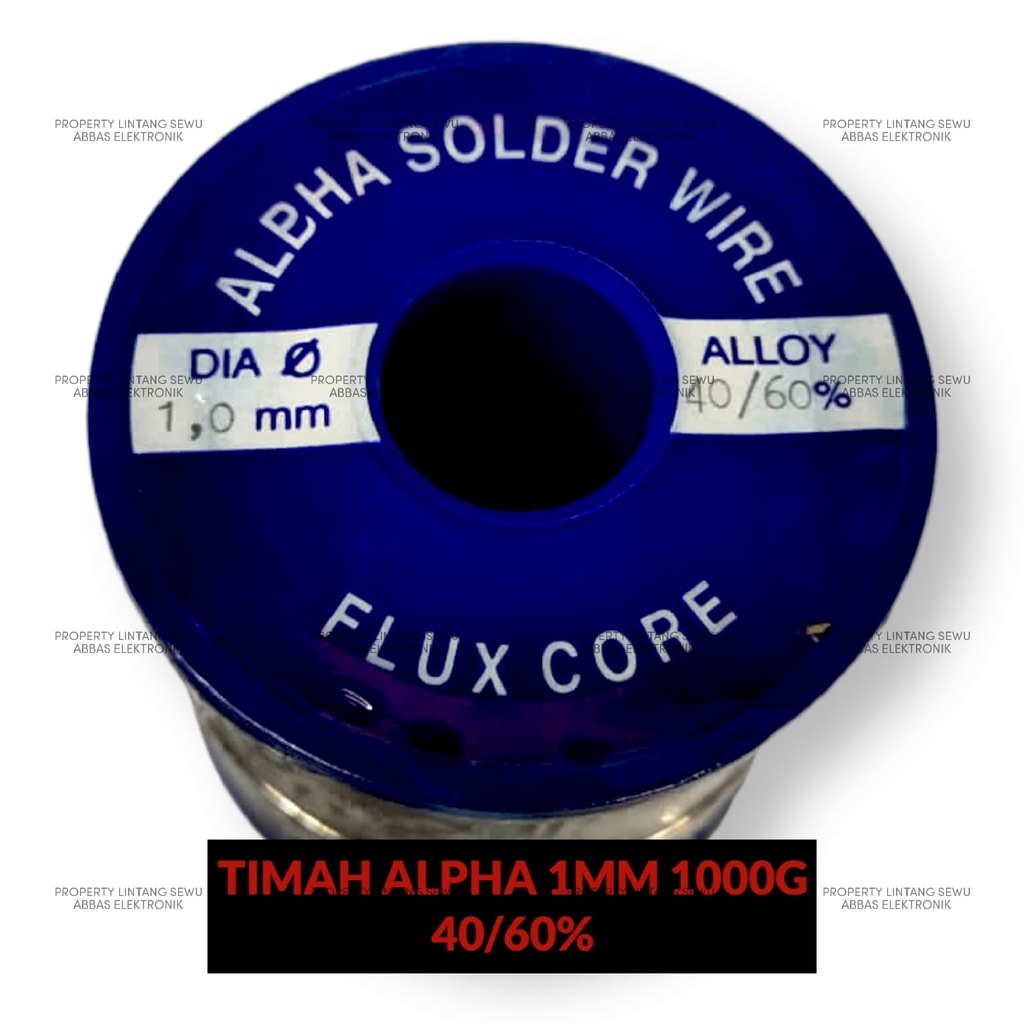 Timah solder 1.2mm ACE 1mm ALPHA berat 1000gr merk ACE ALPHA