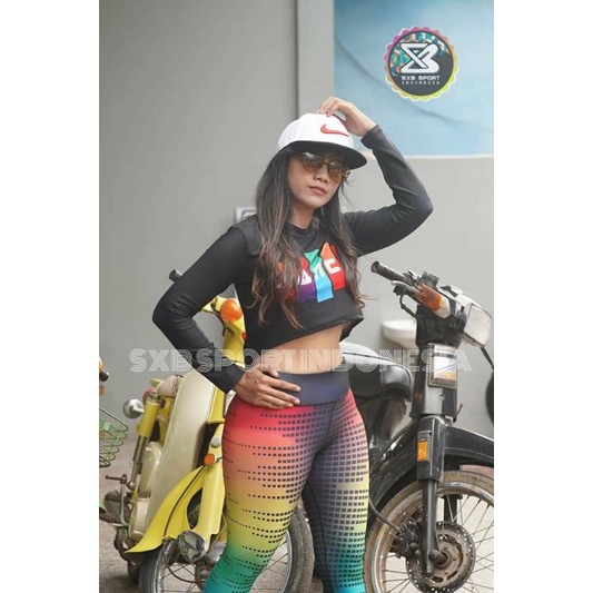 PAKAIAN OLAHRAGA SENAM SXB PURSUIT BLACK AND LEGGING