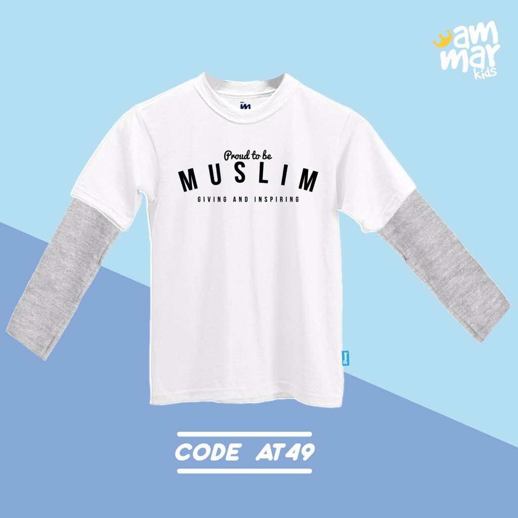 Kaos Anak Muslim Lengan Panjang Desain Proud To Be A Muslim Brand Shopee Indonesia