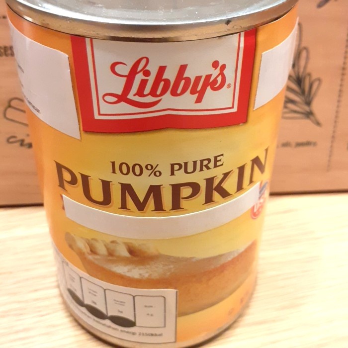 

Kalengbuah- Buah Labu Dalam Kaleng Libby'S 100% Pure Pumpkin 15 Oz(425 G) Can -Buah-Kaleng.