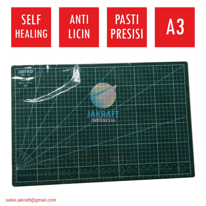 

kertas-pemotong- cutting mat a3 joyko (45 x 30 x 0.3 cm) self healing murah bagus -pemotong-kertas.