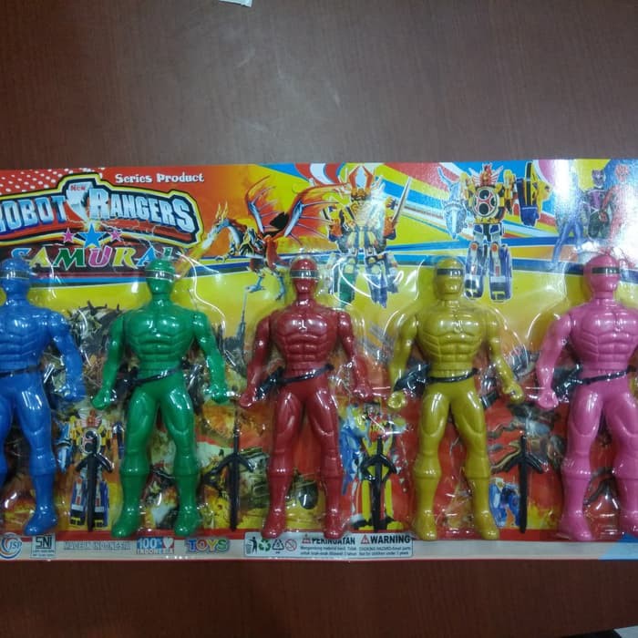 MAINAN ROBOT POWER RANGER SAMURAI ISI 5 PCS