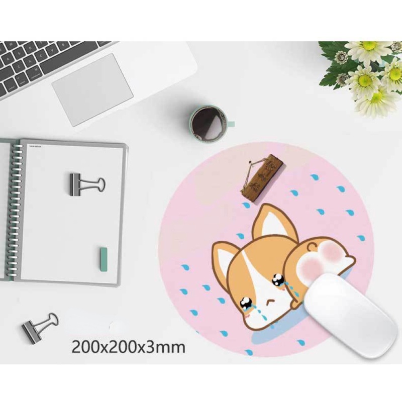 Mouse Pad Anti slip Motif Kartun Kelinci / Beruang / Unicorn Gaya Korea Untuk Anak Perempuan