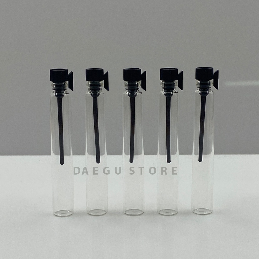 Vial 3ml Botol Kaca Tester Sample Parfum Hitam Model Stick Botol Lidi
