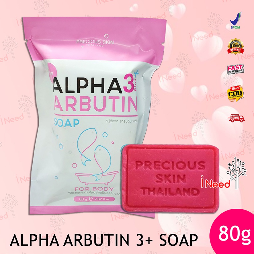 (INEED) (BPOM) ALPHA ARBUTIN SOAP 80g - Sabun Alpha Arbutin 3 plus+