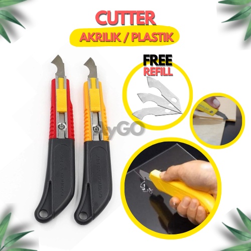 

PISAU CUTTER AKRILIK / PEMOTONG PLASTIK / MIKA / HPL / Utility Hook Knife / Cutter Xinfa XF-1884
