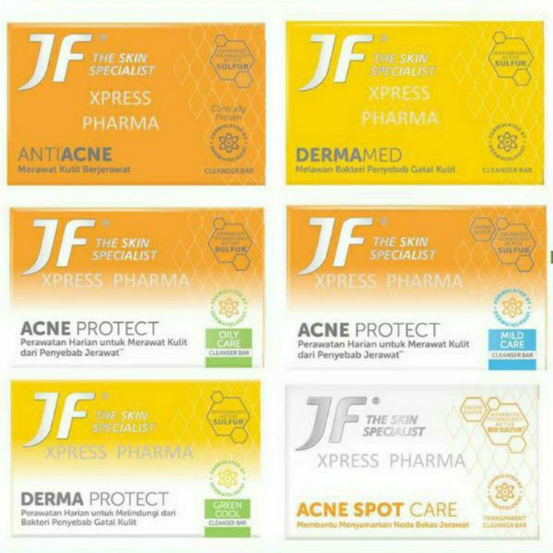 JF Cleanser Barsoap Dermamed 90 gr / Derma Protect Green 90gr / Acne Protect / Acne Spot Care 65 gr