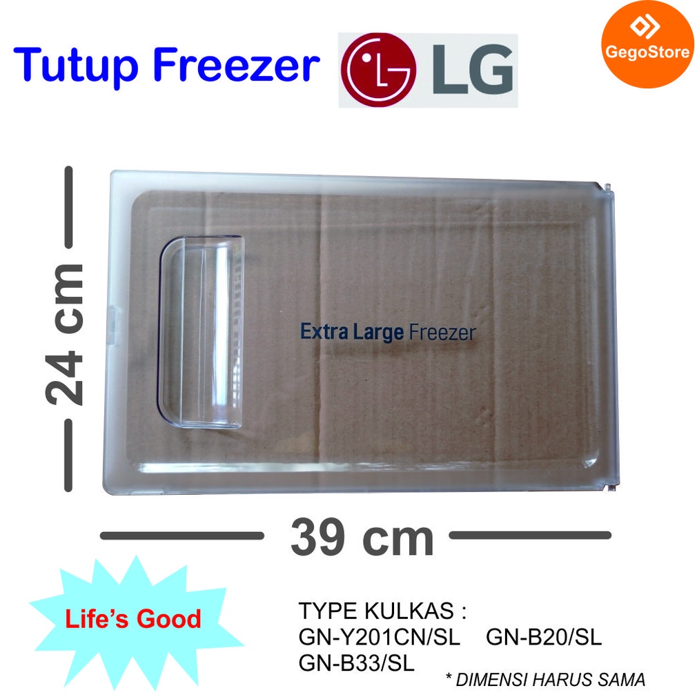Tutup Pintu Kulkas Lg 1 Pintu Freezer Extra Large Frezer Freser Freeser Original Shopee Indonesia