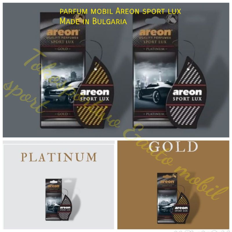 parfum pewangi pengharum mobil Areon Sport LUX model gantung Daun Made in Bulgaria