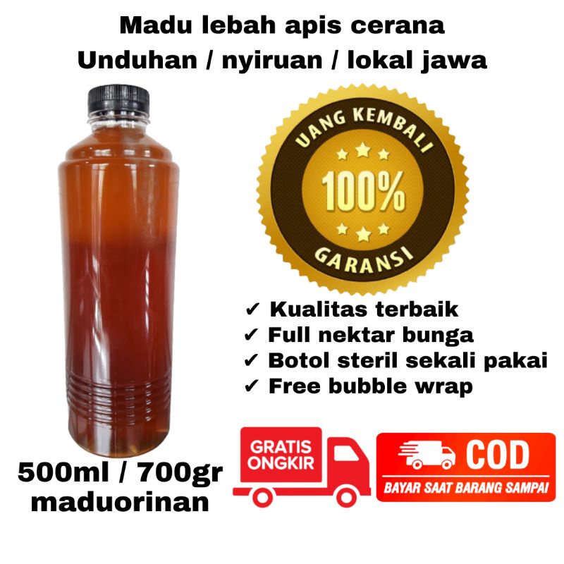 

Madu asli murni lebah cerana liar hutan multiflora unduhan nyiruan 500 ml