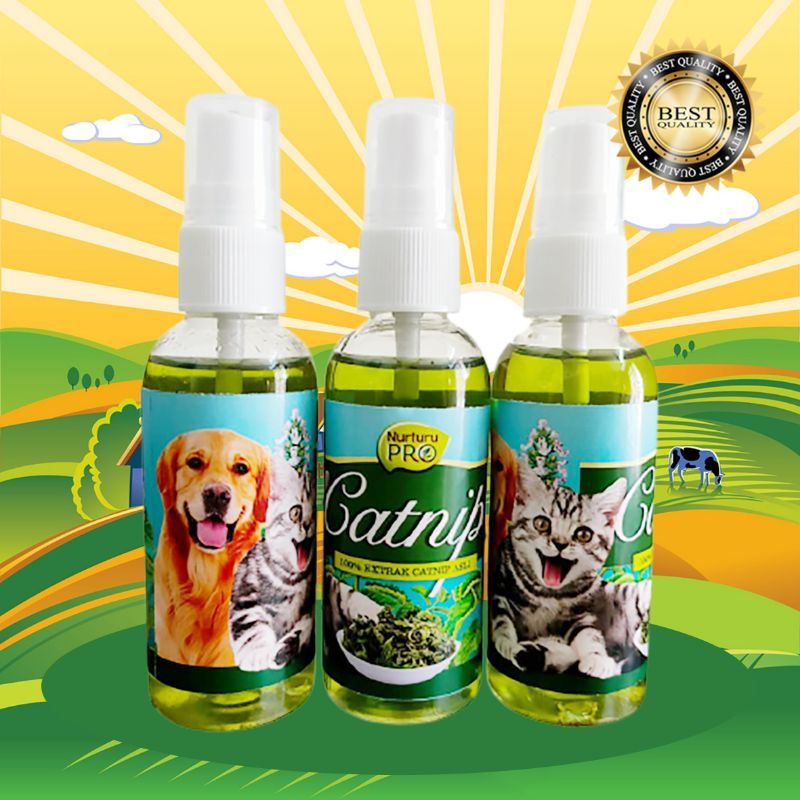 CATNIP SPRAY 30 ML - Mainan Kucing Catnip Kucing Catnip Cair Cat Mint Penghilang Stress Kucing Penurun Birahi