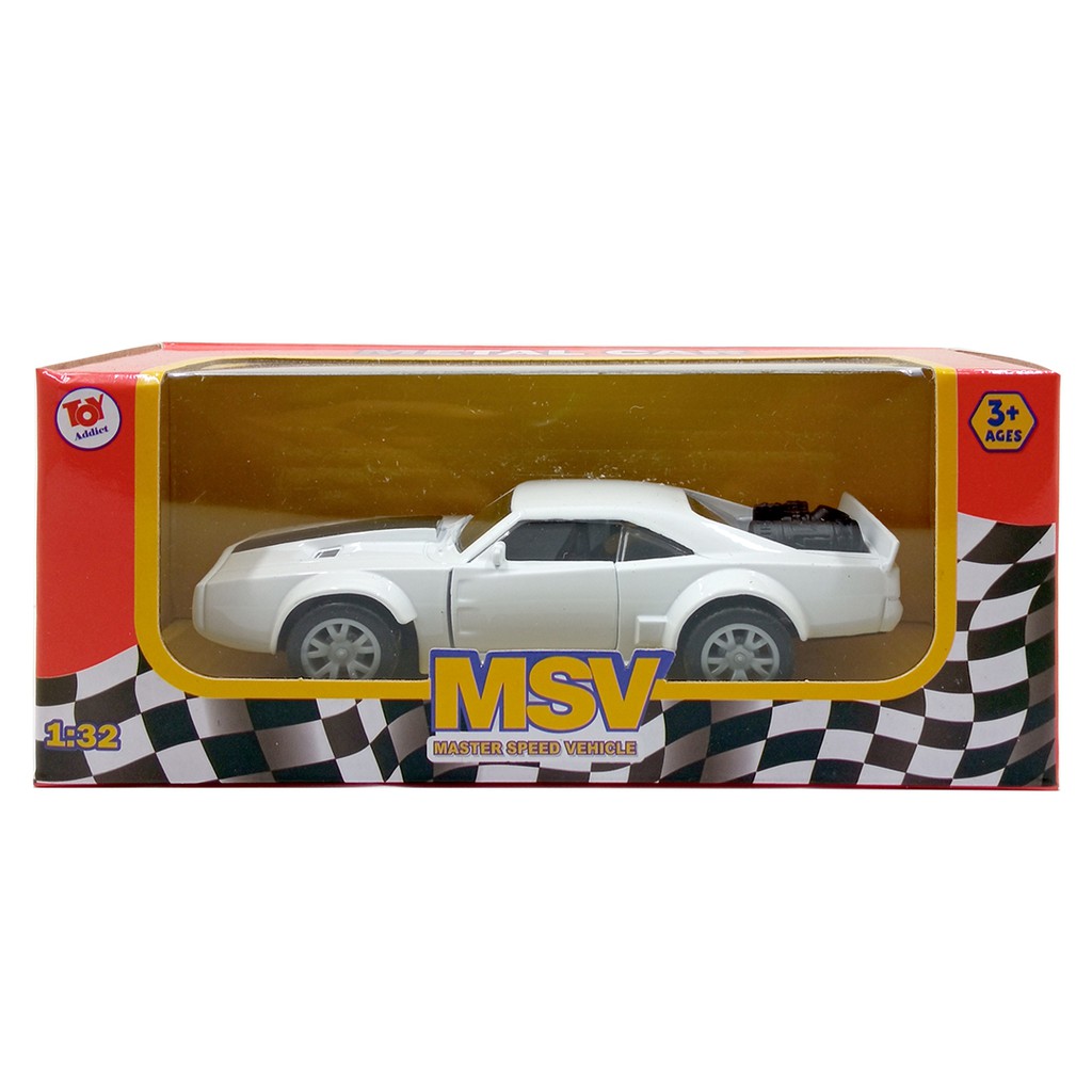 Toy Addict Ice Charg3r Classic Car Putih Diecast Mainan Mobil Klasik