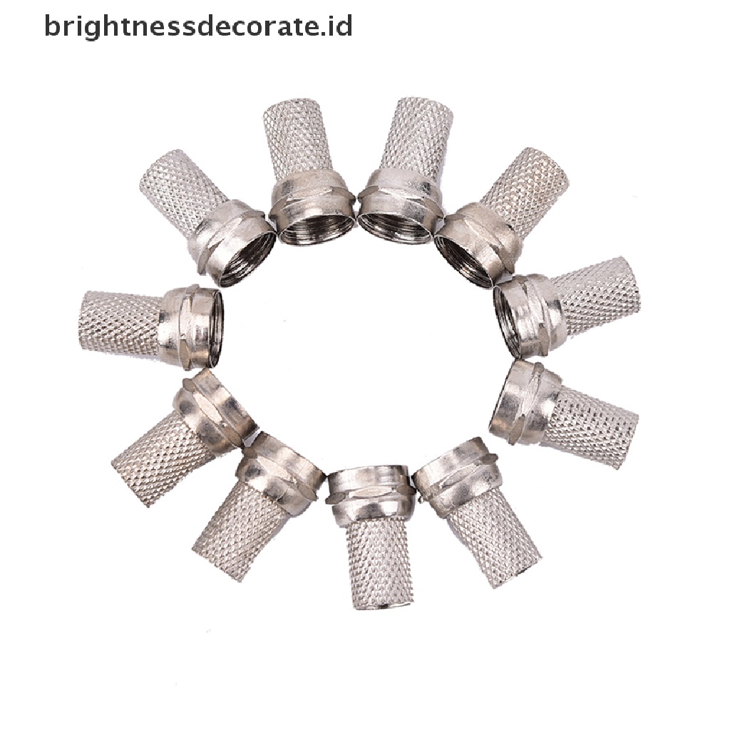 10pcs Rg6 F Satelit Tv Konektor Plug Coax Aerial