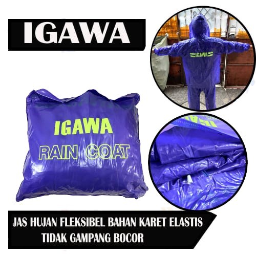 JAS HUJAN IGAWA BERBAHAN FLEKSIBEL DAN ELASTIS RAINCOAT 1SET