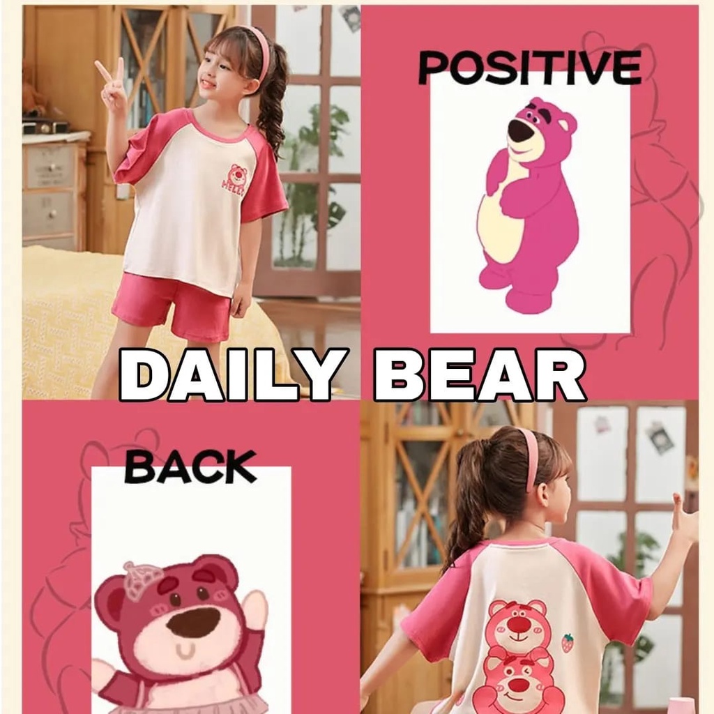 BAJUKIDDIE SETELAN DAILY BAJU TIDUR SANTAI ANAK CEWEK COWOK FASHION KOREA IMPOR