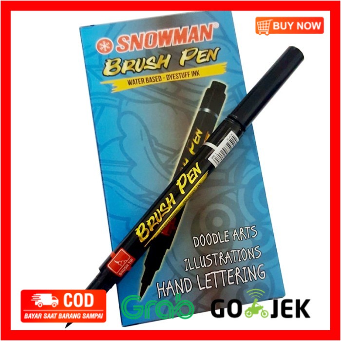 

(BISA COD) Snowman - Brush Pen ( Water Based - Dyestuff Ink )