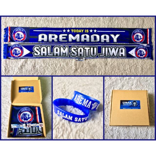 SYAL AREMA PRINTING SYAL BOLA AREMANIA SUPORTER SCARF