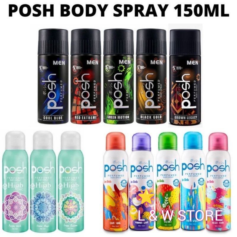 PARFUM POSH BODY SPRAY 150Ml/PARFUM HIJAB